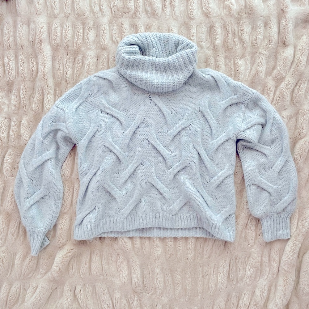 Madewell light powder blue turtleneck sweater xs